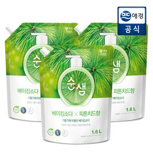 순샘 베이킹소다 피톤치드 주방세제 리필 1.6L x 3개