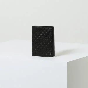 [헤지스](대전신세계)[HAZZYS ACC]  블랙 로고장식 소가죽 중지갑 HJWA4E836BK