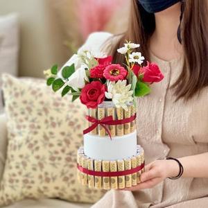 [미다운플라워] 어버이날 카네이션 용돈박스 돈케익 M