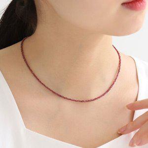 [쥬릭스]14K 가넷 천연석 원석목걸이