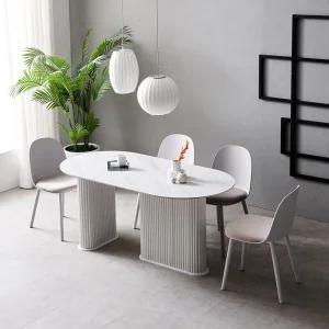 [착불] 이즈 블레이 1600 세라믹 타원형 템바 4인 식탁 세트 IFO277