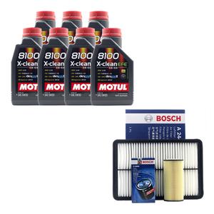 모하비 디젤 엔진오일 모튤 엑스클린 EFE 5W30 7리터 보쉬 오일필터 에어필터