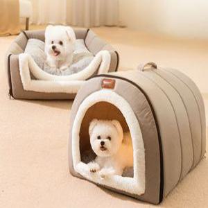 레오펫 반려견 접이식 숨숨집 난방텐트 겨울 강아지 보온 동굴 하우스