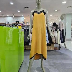 시슬리/애플아울렛/직수입 레이스 슬리브리스 롱 원피스 2F-46CVLV02K