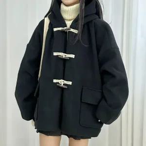 [숏,롱/왕박시] 더플 후드 떡볶이 코트 2종