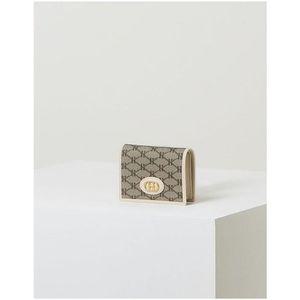 [갤러리아] [헤지스ACC] 베이지 패턴 가죽 반지갑 HIWA2E808I2