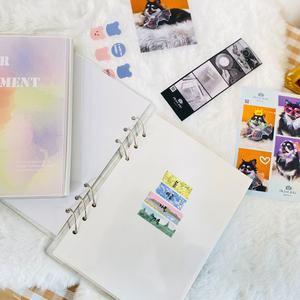 포토앨범 네컷 사진 앨범 바인더 콜렉트북 초음파 우정 러브장 접착식 사진보관 세트 2colors