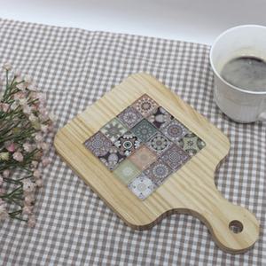 모자이크 타일 원목 냄비 받침 만들기 DIY 키트 타일아트 깔개 매트 집들이선물