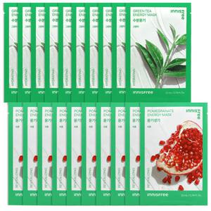 이니스프리 에너지 마스크 석류 10매+그린티10매 추가