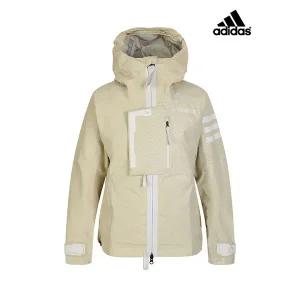 [하프클럽/아디다스]adidas 여성 고성능 방수 후드 집업 등산 자켓 베이지