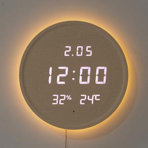 플라이토 3세대 백라이트 루나 온습도 LED 벽시계