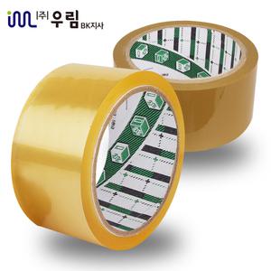 국산 우림 박스테이프 러버테이프 라바 중포장 (40Mx50개) 투명 황색