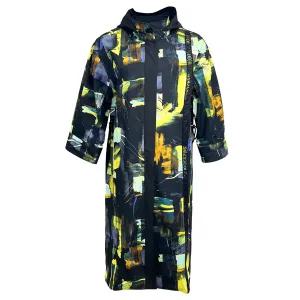 [데시데] 로고테이핑 포인트 면프린트 소재 코트 DOS415