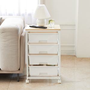 [모빌리아]다용도 서랍수납장 책상 이동식 미니 4단 낮은수납장 MB3020928-1