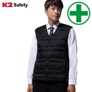 방한조끼 케이투 21VE-F609R (블랙-구스.경량) 조끼 반사조끼 단체조끼 방한조끼 패딩조끼