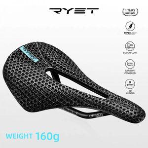 RYET 초경량 카본 자전거 안장 3D mTB 레이싱 시트 쿠션 140mm 143mm 7x9