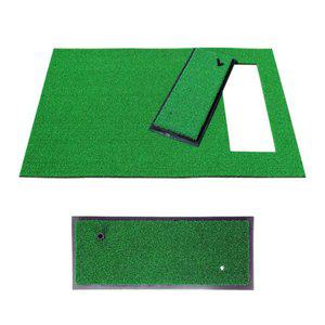 [매트로]대형 스윙 타석 인조잔디 일체형 골프 매트 세트 골프연습장 사용 제품