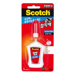 3M 강력 순간접착제 124L 용량조절 버튼 플라스틱 세라믹 금속 고무 나무 다용도 본드