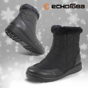[에코로바]여성 퍼 따뜻한 안감 패딩 털부츠 ER0303