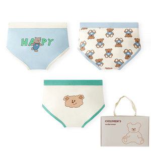 해피곰돌이 남아 삼각팬티 3매(N127)+선물포장