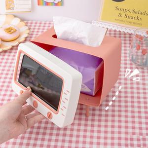 2in1 미니각티슈케이스 업소용냅킨통 핸드폰거치대