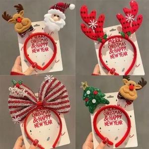 크리스마스 파티복 이벤트 산타 헤어 머리띠 소품 헤어밴드