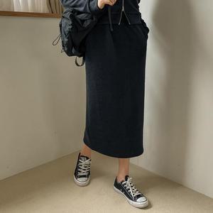 [시크릿라벨] 밴딩골지H라인롱스커트