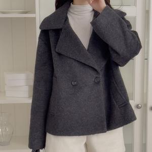 [VY] 여자 누빔 빅카라 숏 코트_WJK24330