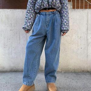 [기타]벌룬 와이드팬츠 논스판 여성청바지 배기핏 라지