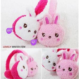 캐릭터 방한 귀보호 토끼 인형 겨울철 귀마개