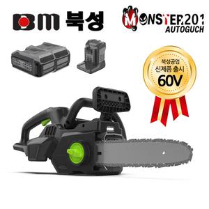 북성공업 60V 충전체인톱 CS60  풀세트 2팩세트 배터리2개 충전기 1개 무선 배터리 전기 벌목 전동