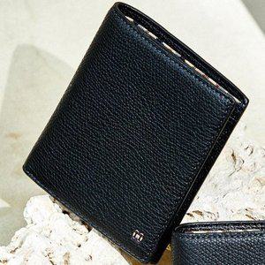 [닥스](강남점)DBWA5E852BK[[25SS][중지갑][ALEX][알렉스] 블랙 유럽 수입 가죽 내부 체크 라인 포인트