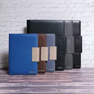 이니셜스 프레스티지 A4 A5 메모패드 결재판 / 이름 로고 각인 자석 바인더 계약서