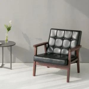 아트박스 마전동상회 가죽 1인용 소파의자 카페 쿠션의자 고무나무