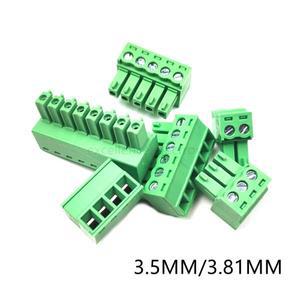 10Pcs 15EDG 3.5MM PCB 나사 고정 터미널 블록 커넥터 플러그 핀 헤더 소켓 2/3/4/5/6/7/8/9/10/12P