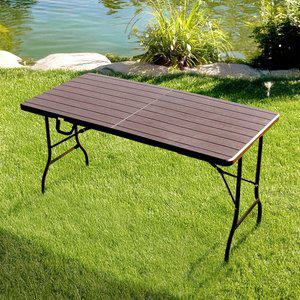 [공간미가구]아웃라이프 1500 테이블 간이 커피숍 휴대용 인테리어 브로몰딩 카페 야외 접이식