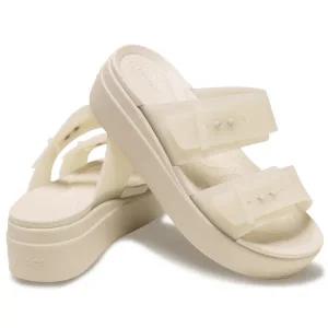 [크록스](대구신세계)브루클린 버클 프로스티드 로우 웨지 210980-0LH (샌드스톤)