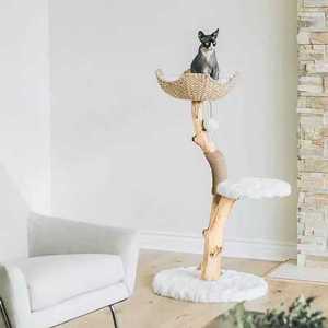 고양이 등반 캣타워 캣폴 반려묘 놀이터 우드 나무모양
