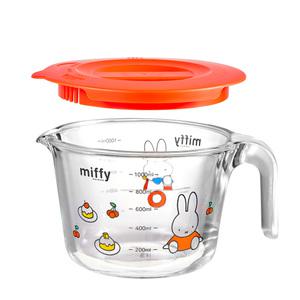 [에지리x미피] 내열유리 계량컵 L 1000ml (뚜껑포함)