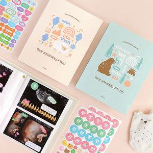 인디고 처음부모 초음파사진 포켓 앨범 (112포켓,스티커4매,포토북) 태아초음파 사진 임신 선물 출산 성장