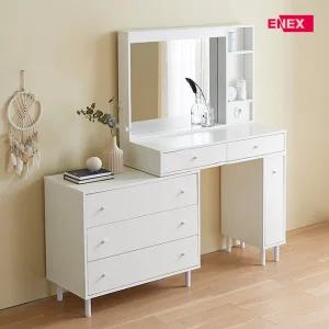 스위트 3단서랍 LED조명거울 확장형 화장대 (넓이100~160cm)