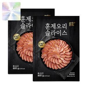 반찬단지 훈제오리 슬라이스 800g ,2개(냉동)