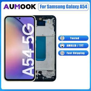 AMOLED LCD 프레임 포함 디스플레이, 디지털 터치 스크린 어셈블리, 삼성 갤럭시 A54 5G 수리 부품