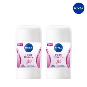 니베아 다한증 얼굴 땀억제제 겨드랑이 데오드란트스틱 펄앤뷰티 50ml 2개