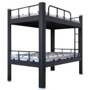 퀸2층침대 이층 철제 퀸사이즈 벙커침대 침대 계단형 매트 블랙 침대 보드 0.9m