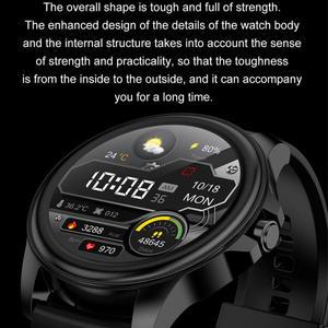 새로운 업그레이드 남성용 스마트 팔찌 ECG PPG HRV 체온 심박수 혈압 IP68 방수 AI 의료용 스마트 시계