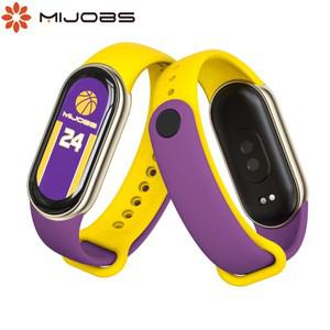 미 밴드 9 용 스트랩 샤오미 스마트 밴드 8 NFC 스마트워치 스포츠 실리콘 고무 손목 밴드 Correa Miband 8