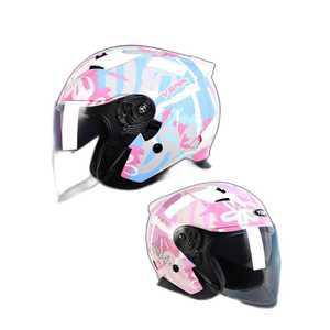 바이크 오토바이 헬멧 컬러 하이바 클래식 여자 모자 초경량 시스템 오픈페이스 스쿠터