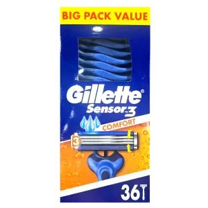 질레트 센서3 일회용 대용량 면도기 36개 컴포트 3중날 코스트코 여행용 휴대용 밀착 면도