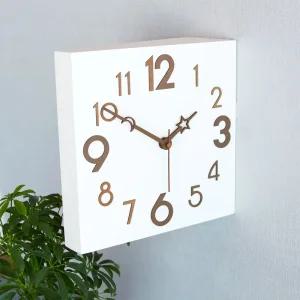 밤하늘 무소음 입체 원목 양면 벽시계 3COLOR